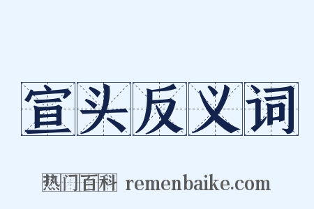 宣头反义词是什么意思的图片